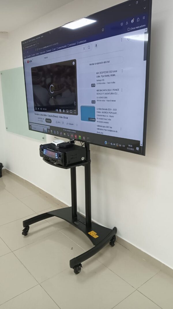 Soporte pedestal importado con ruedas para TV hasta 90